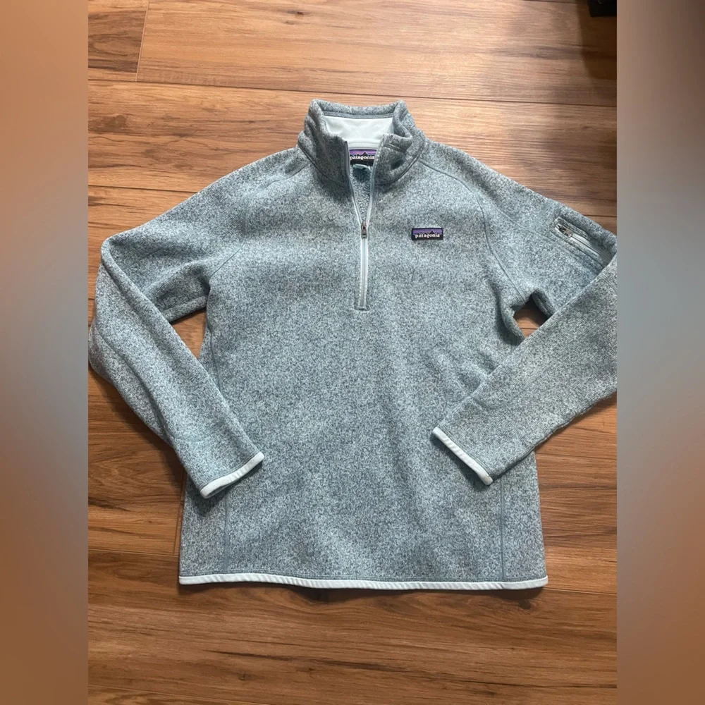 Patagonia Blue Quarter-Zip Fleece Pullover - Picture 2 of 4